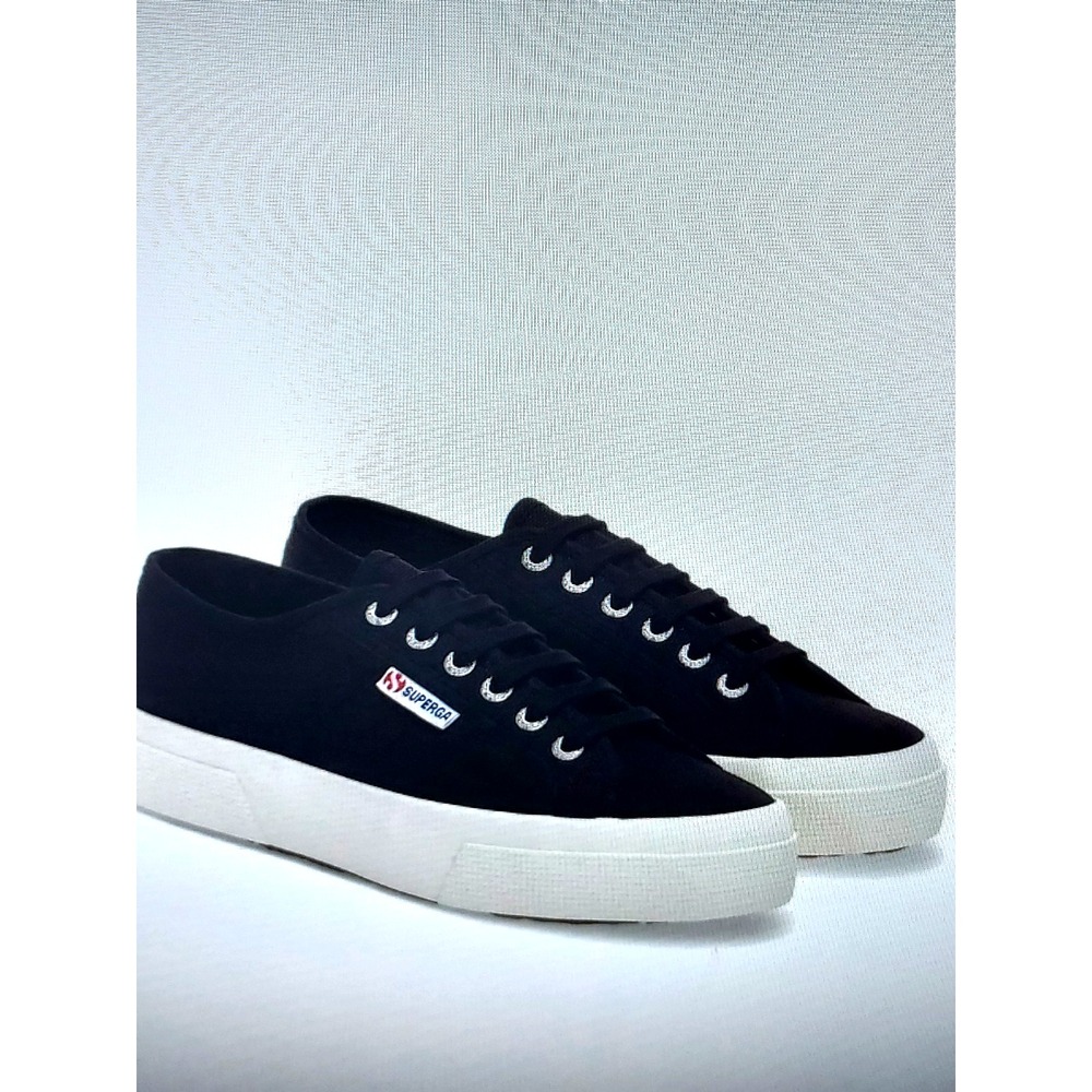 SUPERGA PLATFORM SNEAKERS -‎ Black Avorio 2740 -- 7 1/2M- 9W